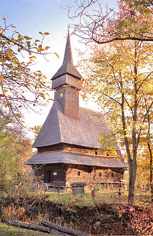 Vieille église en bois à Sârbi Josani