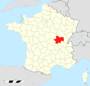 Localisation de Saône-et-Loire en France