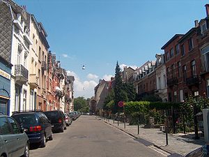La rue Fraikin en direction de l'avenue Voltaire