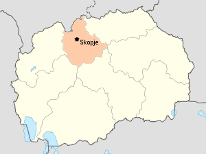 Localisation de Région de Skopje