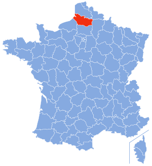 Localisation de la Somme en France