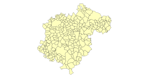Carte des communes de la province de Teruel