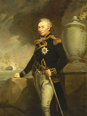 Thomas Graves en uniforme de contre-amiral Huile sur toile de James Northcote, collections du National Maritime Museum