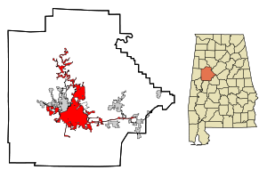 Localisation de Tuscaloosa