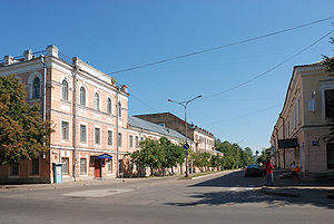 Une rue de la vieille ville de Novgorod.