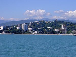 Sotchi : ville balnéaire au bord de la mer Noire.