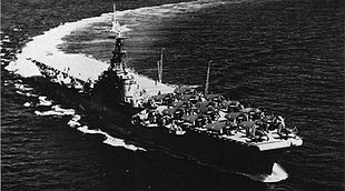 Le HMCS Magnificent avant sa réfection de 1951