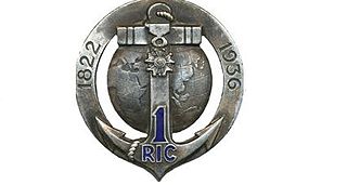 Insigne régimentaire du 1er Régiment d’Infanterie Coloniale, 1822 1936.jpg