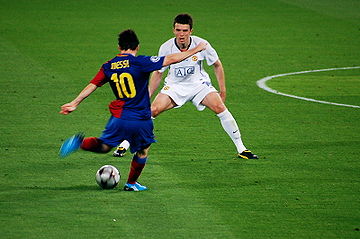 Messi en finale de Ligue des Champions 2009