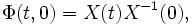  \Phi(t,0) = X(t) X^{-1}(0),~ 