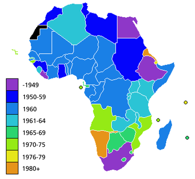 Dates d'indépendance des pays africains