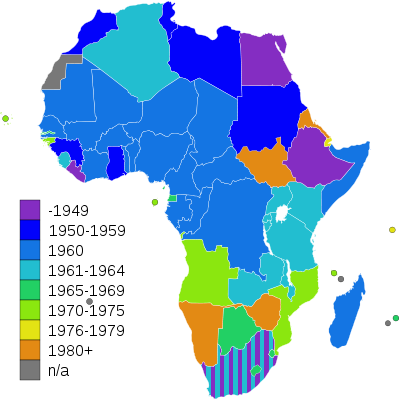 Dates d'indépendance des pays africains