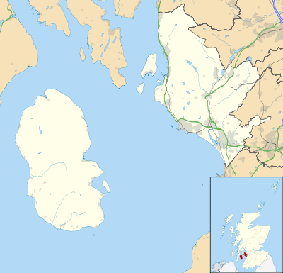 Localisation de Holy Isle dans le North Ayrshire