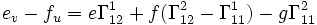 e_v-f_u=e\Gamma_{12}^1 + f(\Gamma_{12}^2-\Gamma_{11}^1) - g\Gamma_{11}^2