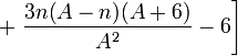 +\left.\frac{3n(A-n)(A+6)}{A^2}-6\right]