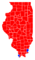 Les comtés en rouges sont remportés par Thompson et les comtés bleus par Howlett