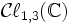 \mathcal{C}\ell_{1,3}(\mathbb{C})\,