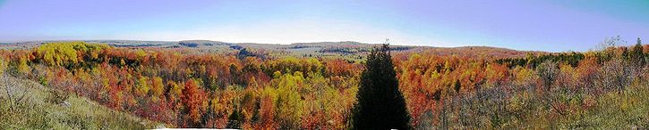 Vue panoramique du Parc provincial des Falaises Mono.