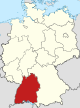 Locator map Baden-Württemberg in Germany.svg