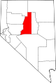 State map highlighting Lander County
