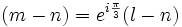 (m-n) = e^{i\frac{\pi}{3}}(l-n)