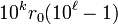  10^k r_0(10^{\ell} - 1)