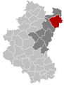 Situation de la commune dans l’arrondissement de Bastogne et la province de Luxembourg
