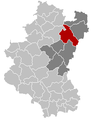 Situation de la ville dans l’arrondissement de Bastogne et la province de Luxembourg