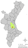 Localización de Alberic respecto a la Comunidad Valenciana