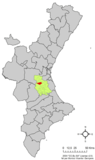 Localisation de Catadau dans la Communauté Valencienne