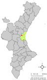 Localisation de Manises dans la Communauté Valencienne