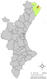 Localisation de San Jorge dans la Communauté de Valence