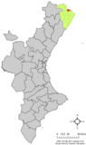 Localisation de San Rafael del Río dans la Communauté de Valence