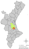 Localisation de Pobla Llarga dans la Communauté Valencienne