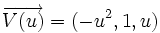 \overrightarrow{V(u)} = (-u^2,1,u)