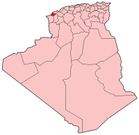 Carte d'Algérie (Wilaya de Aïn Témouchent)