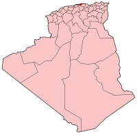 Localisation de la Wilaya de Boumerdès