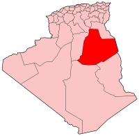 Carte d'Algérie (Wilaya d'Ouargla)