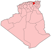 Localisation de la Wilaya de Sétif