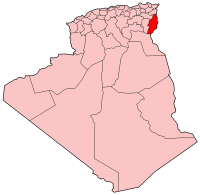 Localisation de la Wilaya de Tébessa