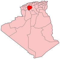 Carte d'Algérie (Wilaya de Tiaret)
