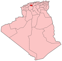Carte d'Algérie (Wilaya de Tissemsilt)