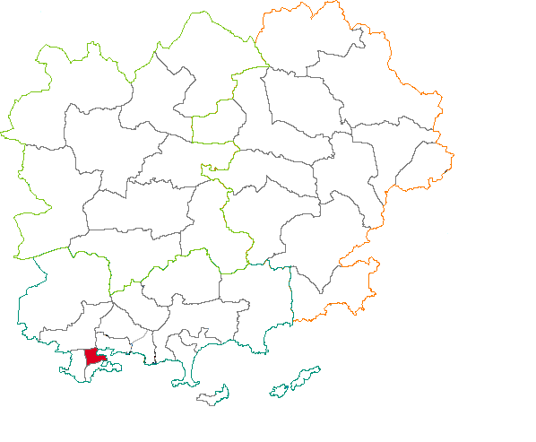 Situation du canton de La Seyne-sur-Mer dans le département Var