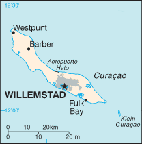 Localisation de Willemstad (Curaçao)
