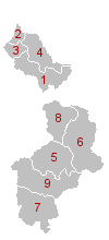 Situation des 9 communes
