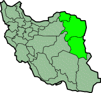 Le province du Khorassan en Iran