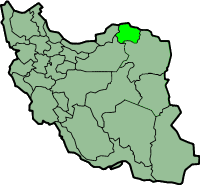 Carte montrant la position de Khorasan-e-shomali