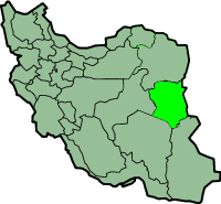 Carte montrant la position de Khorasan-e-jonubi