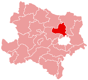 Localisation du Bezirk de Korneuburg dans le Land autrichien de Basse-Autriche