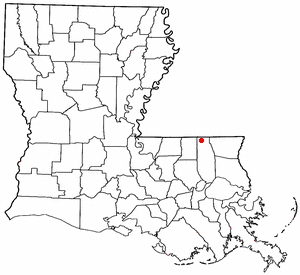Kentwood, Louisiane (en rouge)